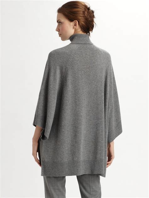 michael kors cashmere dress|Michael Kors turtleneck poncho sweater.